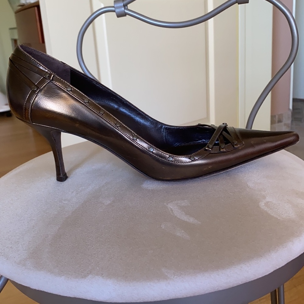 “Gunmetal”  heels. Made in Italy. - Picture 4 of 12